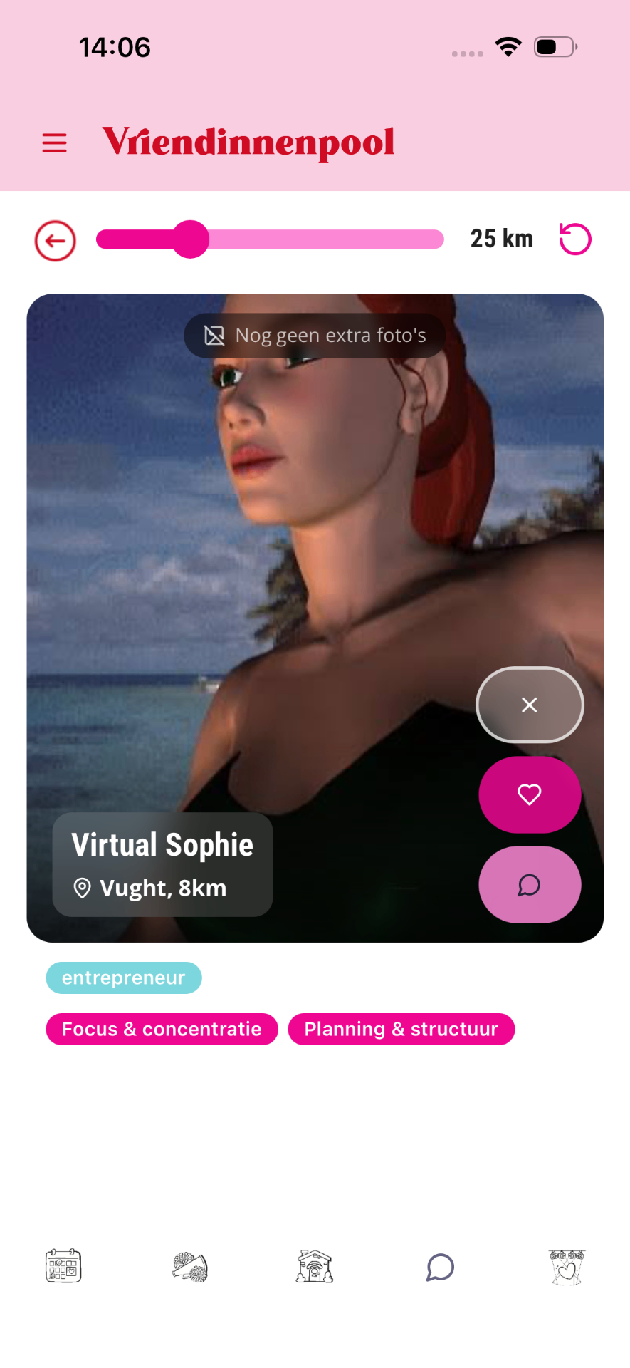 Vriendinnenpool-profiel Virtual Sophie uit Vught op 8 km met badges entrepreneur, focus en planning